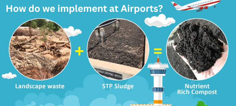 Green waste composting solution for airport in less space